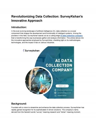 AI data collection company