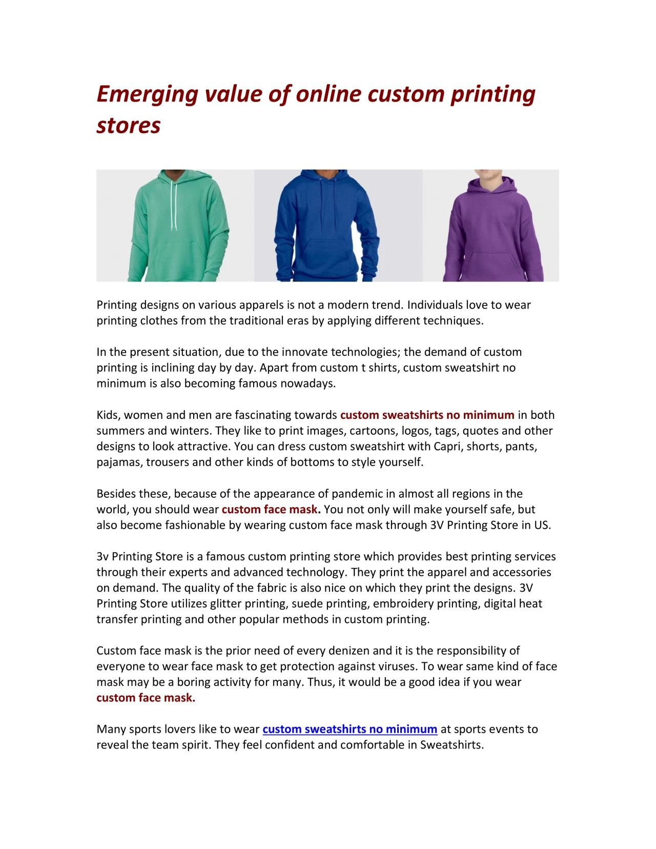 Emerging value of online custom printing stores