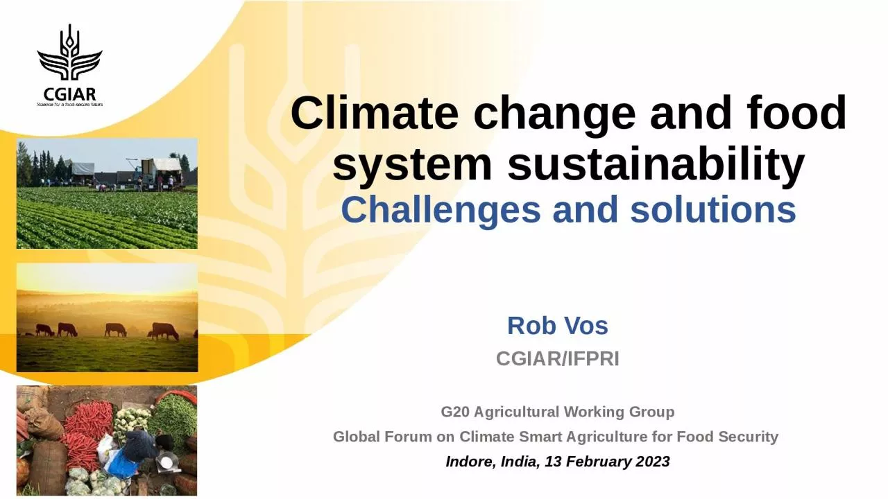 Climate change and food system sustainability
