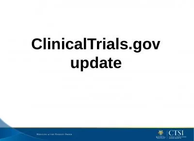 ClinicalTrials.gov update