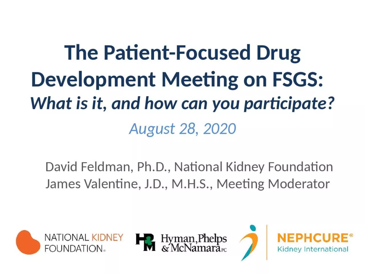 David Feldman, Ph.D., National Kidney Foundation