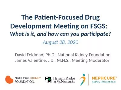 David Feldman, Ph.D., National Kidney Foundation