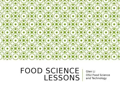 Food Science lessons Glen Li