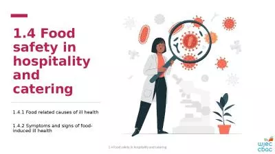 1.4 Food safety in hospitality and catering