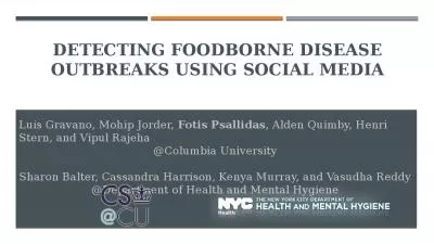 Detecting foodborne disease outbreaks using social media