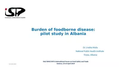 Burden of foodborne disease: pilot study in Albania