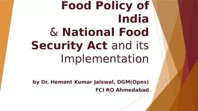 Food Policy of India &
