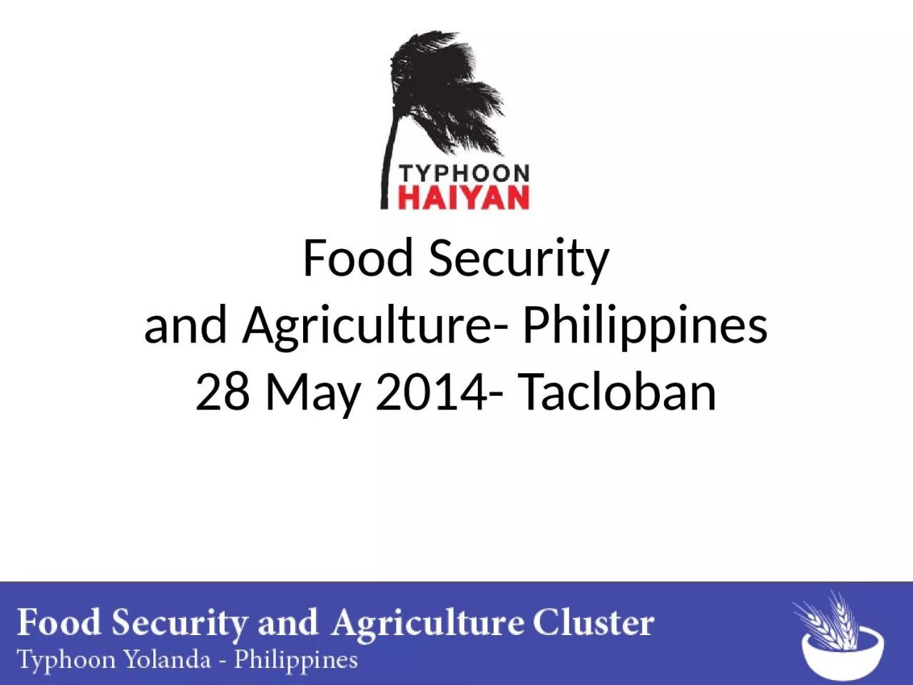 Food Security and Agriculture- Philippines