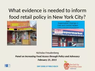 What evidence is needed to inform food retail policy in New York City?