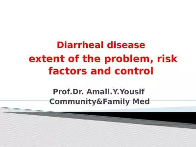 Diarrheal disease   extent of the problem, risk factors and control