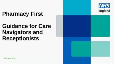 Pharmacy First  Guidance for Care Navigators and Receptionists