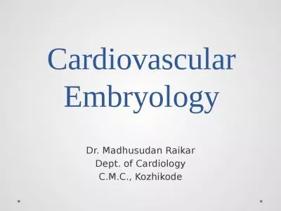 Cardiovascular Embryology