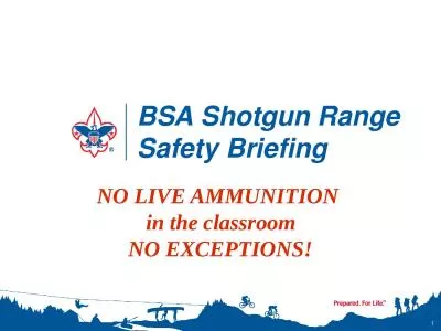 BSA Shotgun Range Safety Briefing