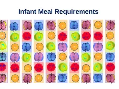 Infant Meal Requirements