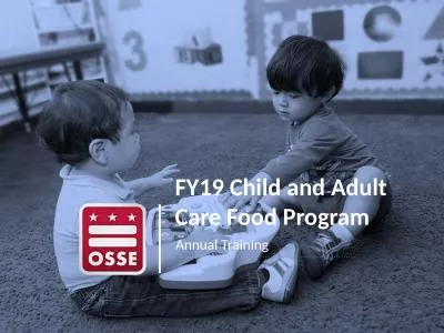 FY19  Child  and Adult Care Food Program