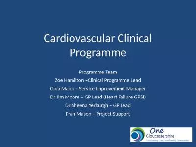 Cardiovascular  Clinical Programme