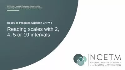 Reading scales with 2, 4, 5 or 10 intervals