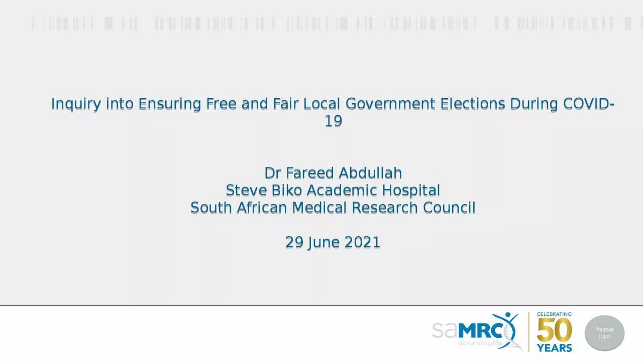 Inquiry into Ensuring Free and Fair Local Government Elections During COVID-19
