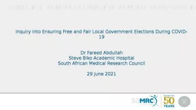 Inquiry into Ensuring Free and Fair Local Government Elections During COVID-19
