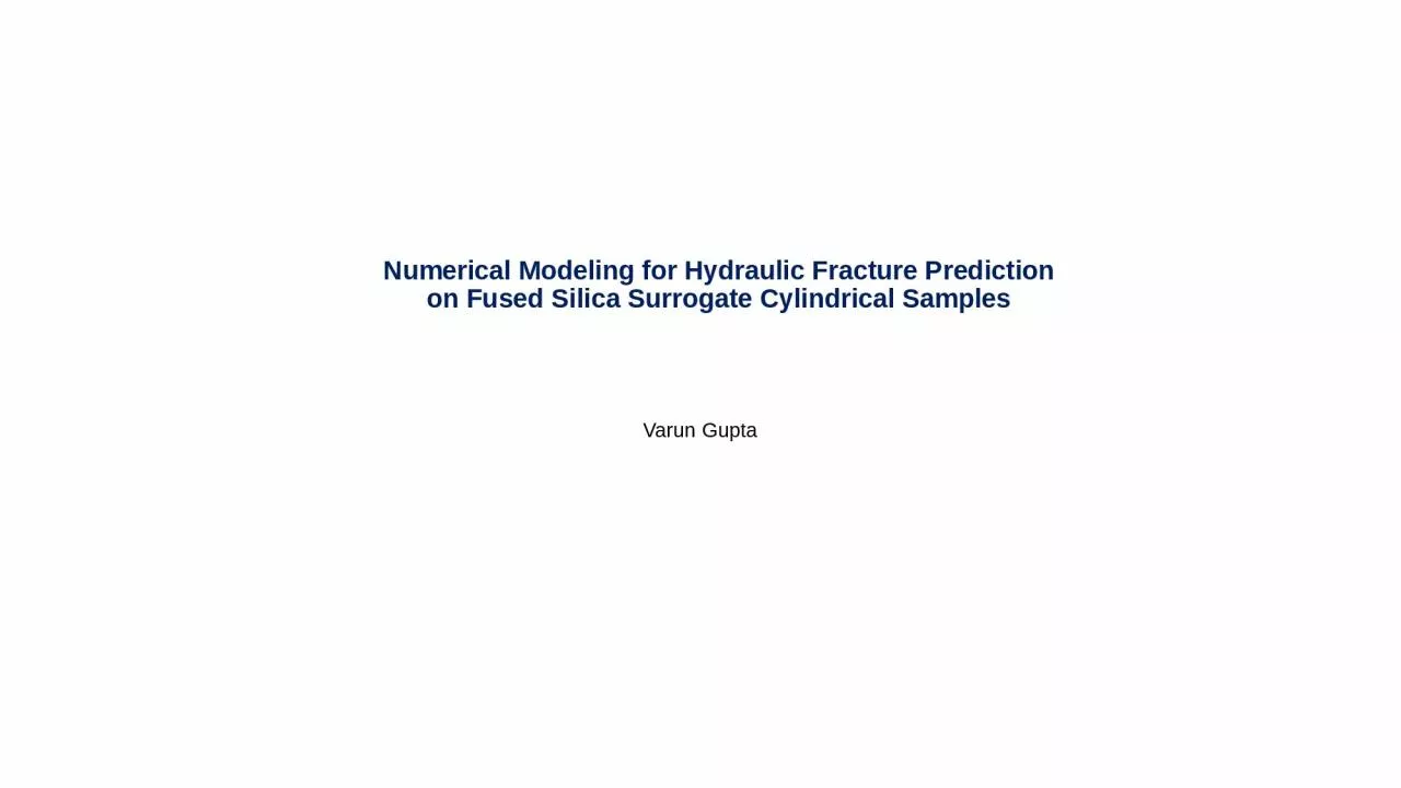 Numerical Modeling for Hydraulic Fracture