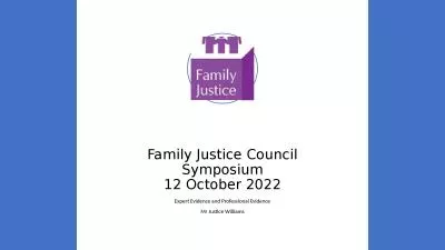 Family Justice Council Symposium