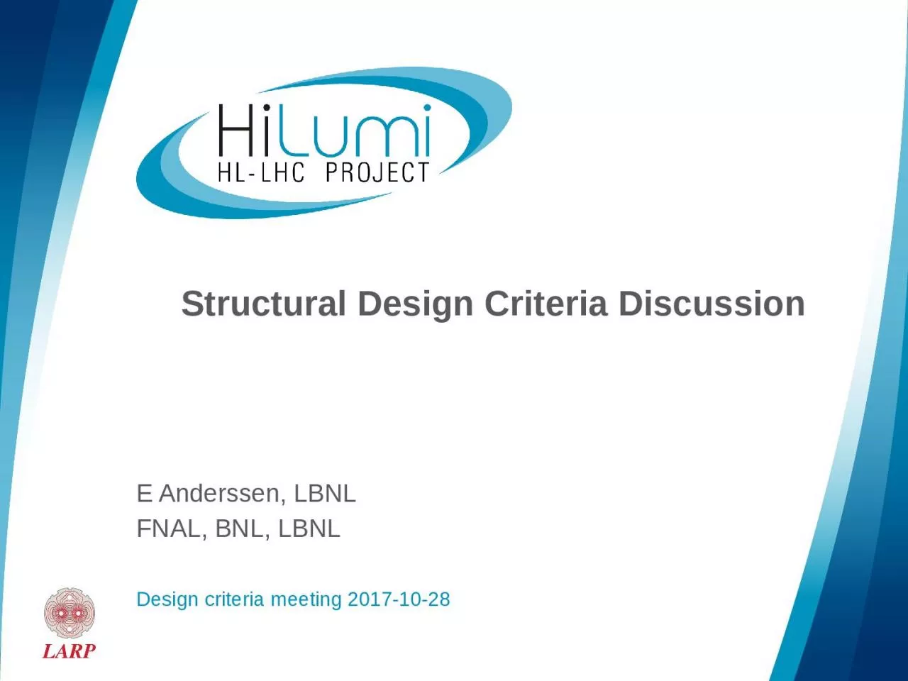 Structural Design Criteria Discussion