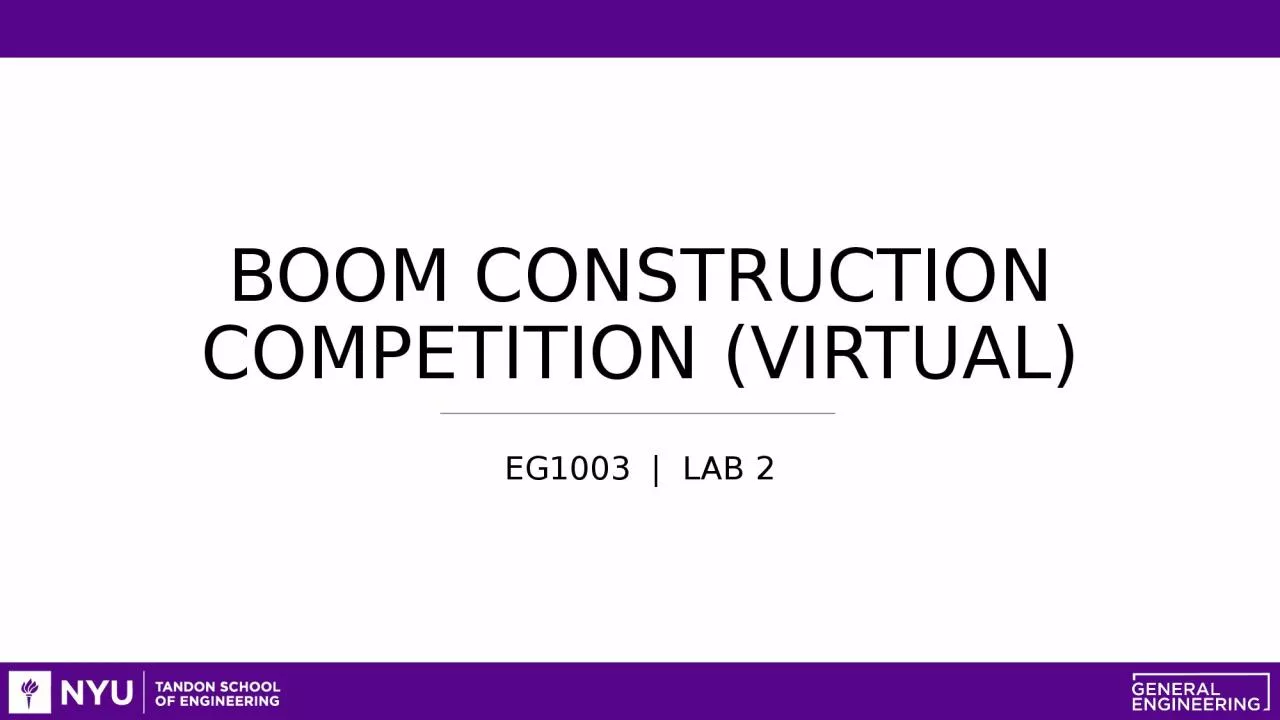 BOOM CONSTRUCTION COMPETITION (VIRTUAL)