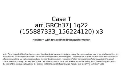 Case T arr [GRCh37] 1q22