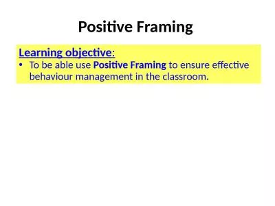 Learning objective : To be able use