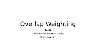 Overlap Weighting Fan Li