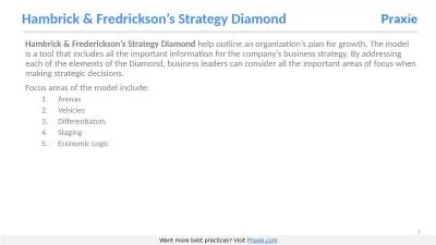 Hambrick & Fredrickson’s Strategy Diamond