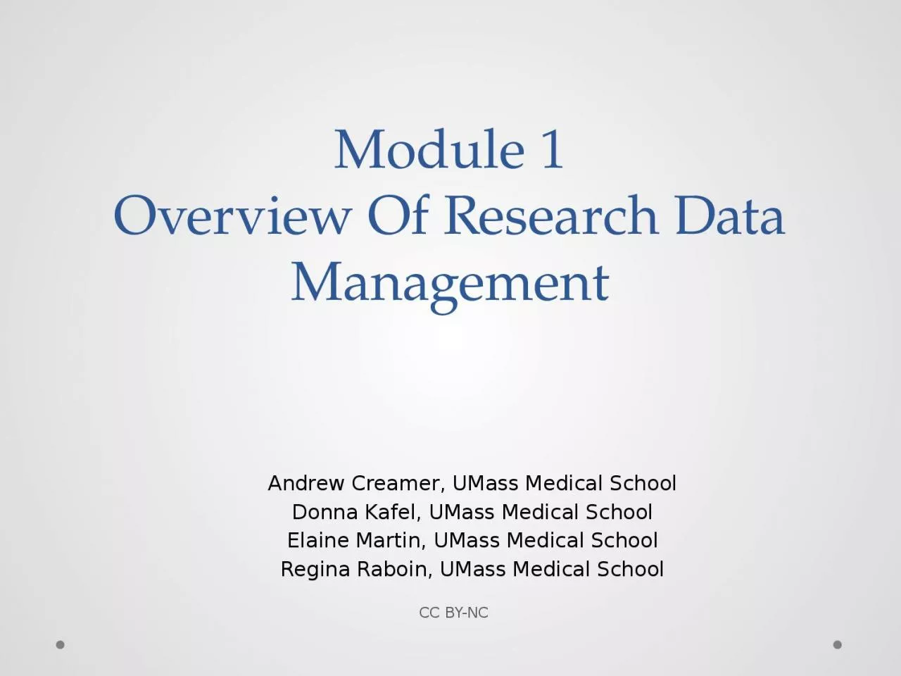 Module 1 Overview Of Research Data Management