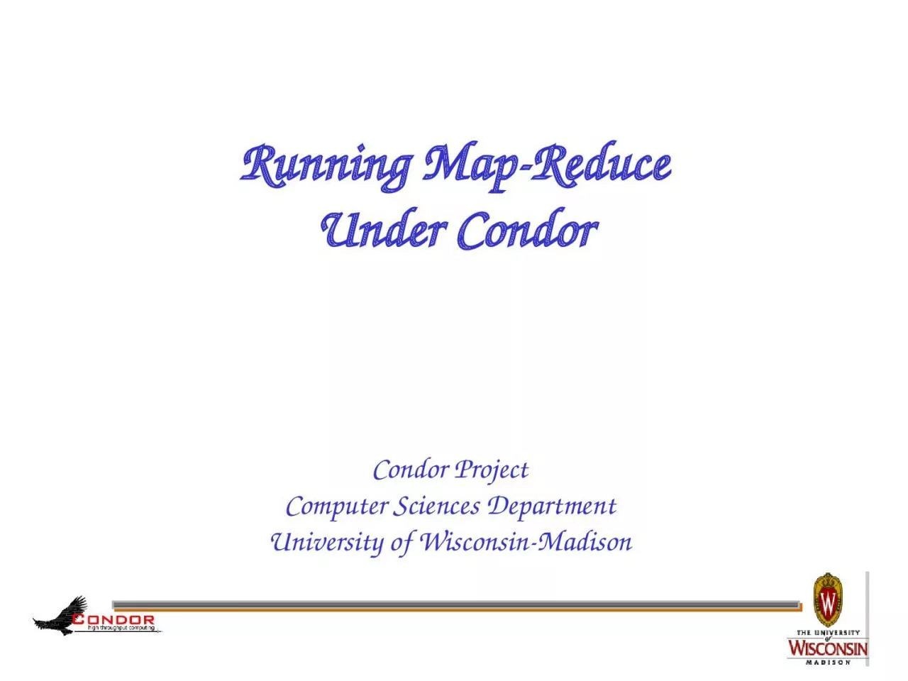 Running Map-Reduce Under Condor