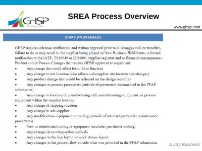 SREA Process Overview SREA Process Overview