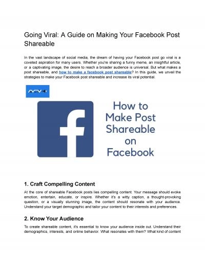 how to make a facebook post shareable