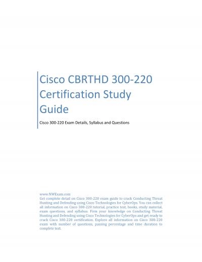 Cisco CBRTHD 300-220 Certification Study Guide