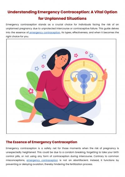 Understanding Emergency Contraception: A Vital Option for Unplanned Situations