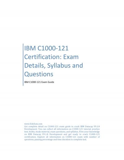 IBM C1000-121 Certification: Exam Details, Syllabus and Questions