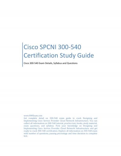 Cisco SPCNI 300-540 Certification Study Guide