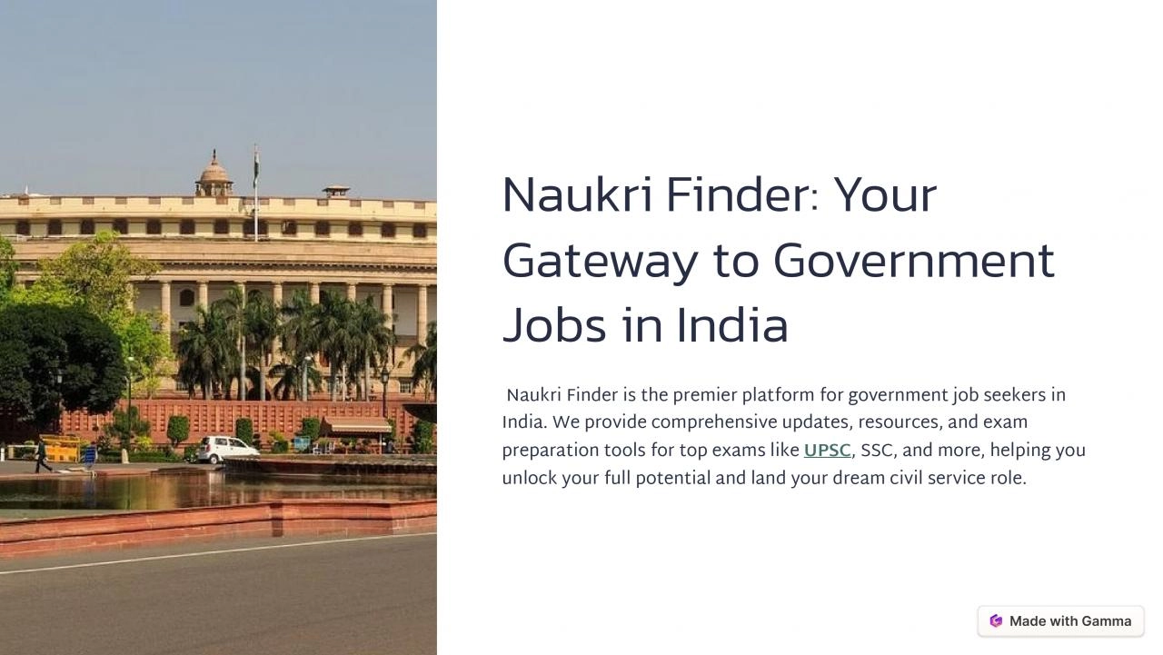 Explore Government Jobs with Naukri Finder - Sarkari Job, Sarkari Result, Sarkari Naukri