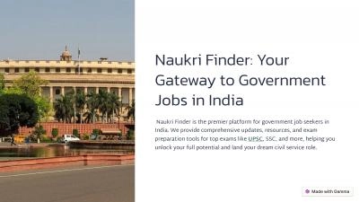 Explore Government Jobs with Naukri Finder - Sarkari Job, Sarkari Result, Sarkari Naukri - job information Portal