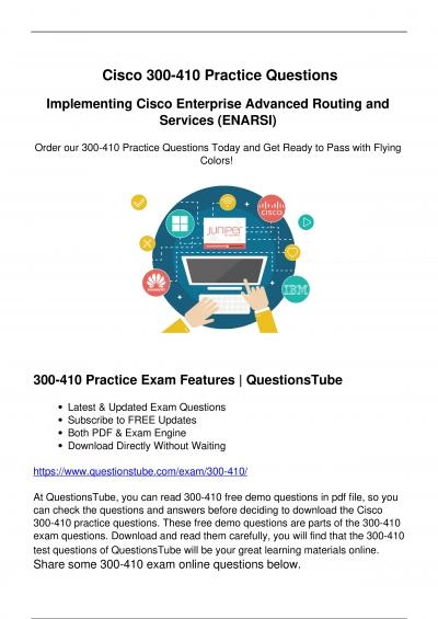 Prepare for the Cisco 300-410 Exam with the Latest 300-410 Exam Questions