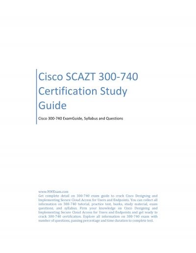 Cisco SCAZT 300-740 Certification Study Guide