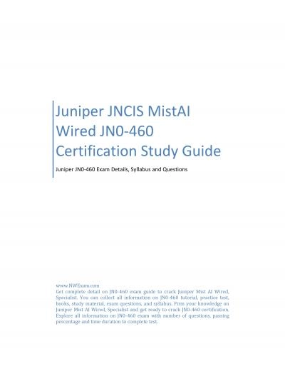 Juniper JNCIS MistAI Wired JN0-460 Certification Study Guide