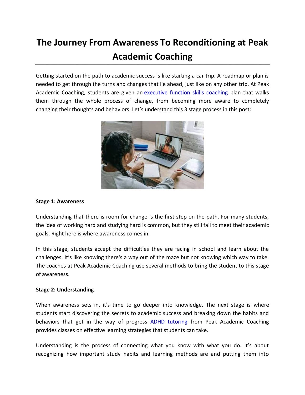 PDF-The Journey From Awareness To Reconditioning at Peak Academic Coaching