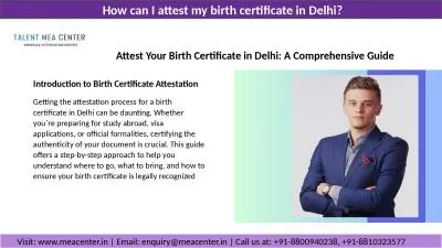 How can I attest my birth certificate in Delhi?