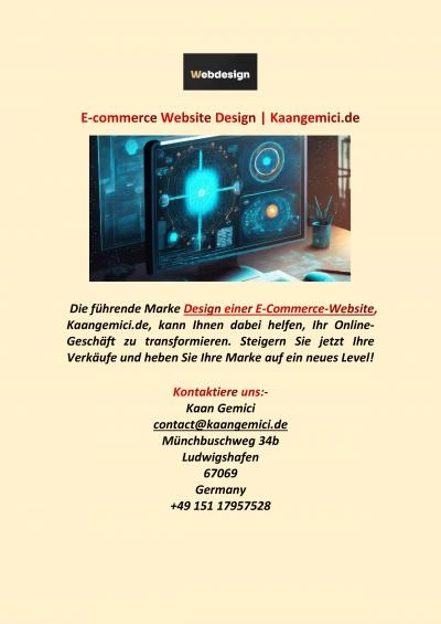 E-commerce Website Design | Kaangemici.de