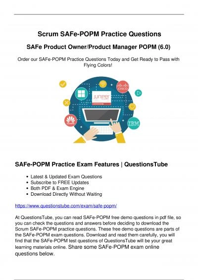 Best SAFe-POPM Exam Questions - Be Your Ultimate Scaled Agile SAFe-POPM Preparation Solution