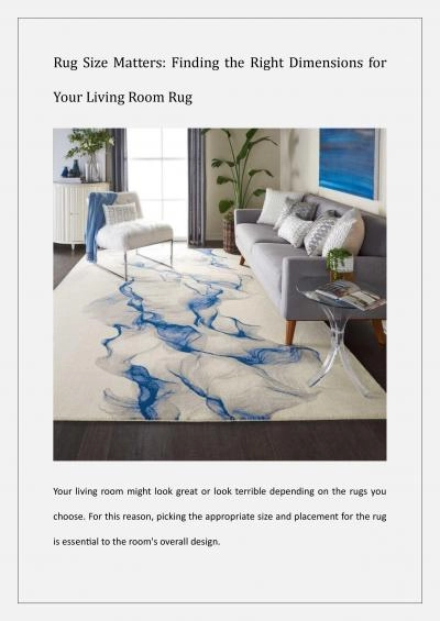Rug Size Matters: Finding the Right Dimensions for Your Living Room Rug