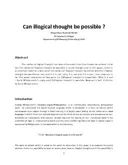 Can illogical thought be possib